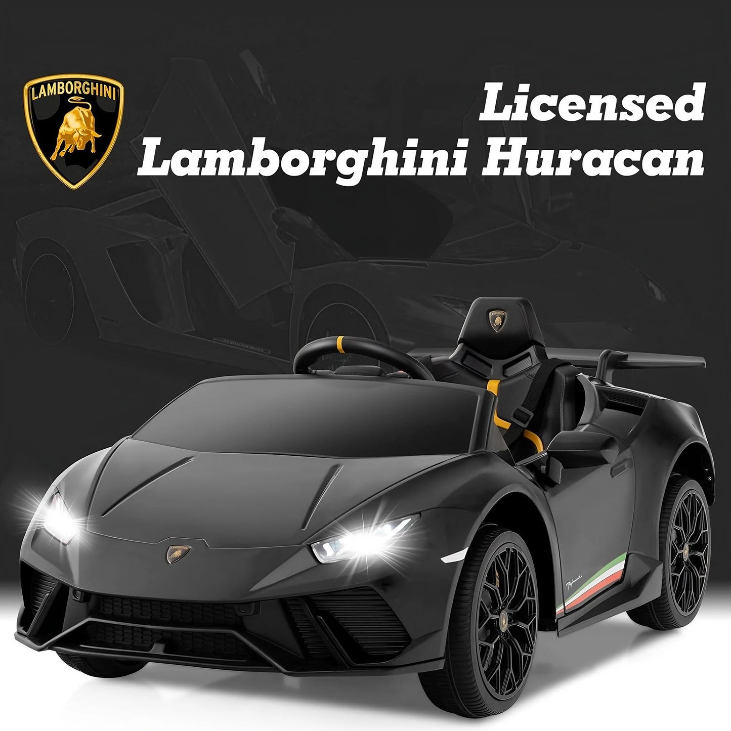 Licensed Lamborghini Huracan S308 12v Electric Kids Ride on Car (Pre-Order)