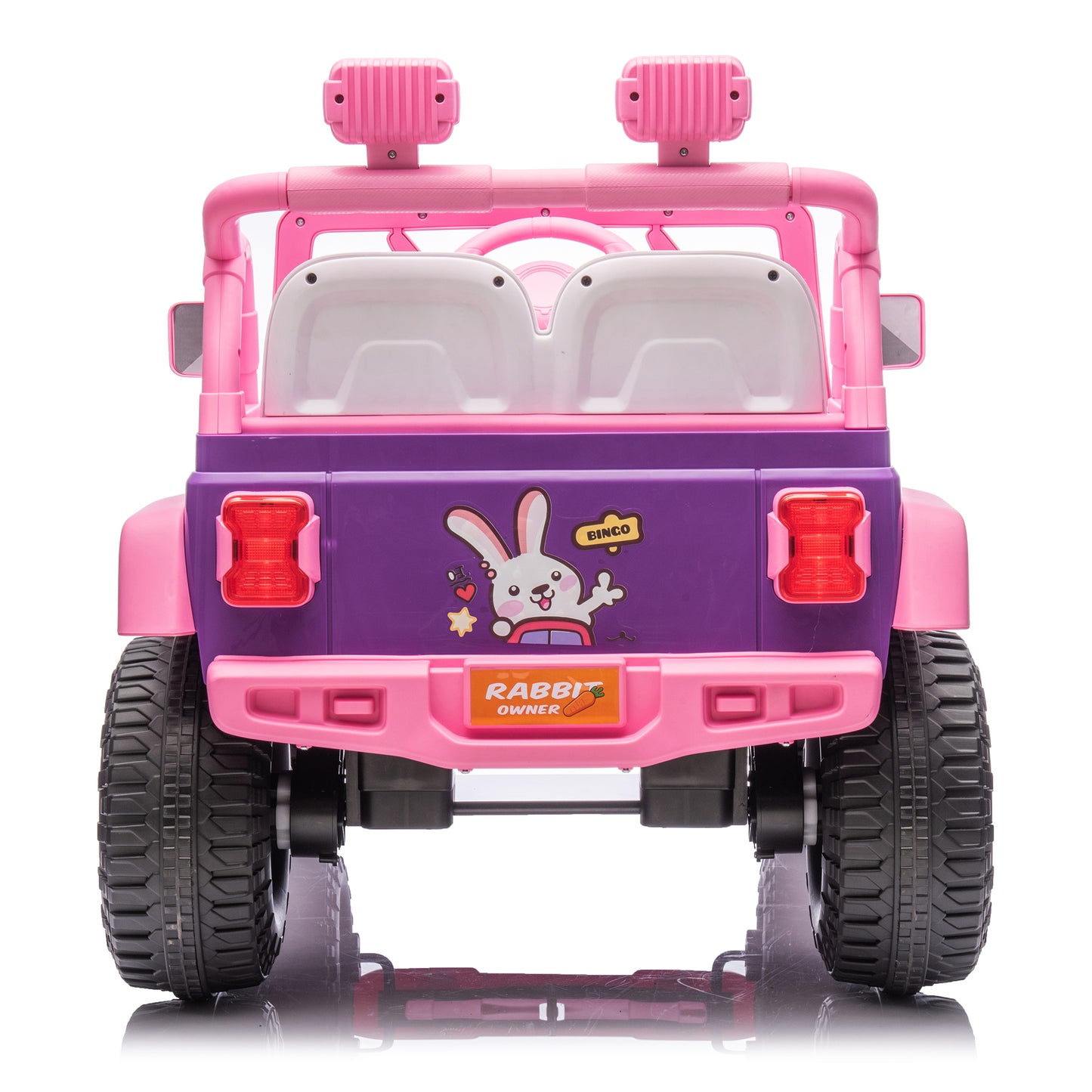 Princess Jeep Truck NEL-617 12V Electric Kids Ride On Car Leather Seat Rubber Wheel Pink