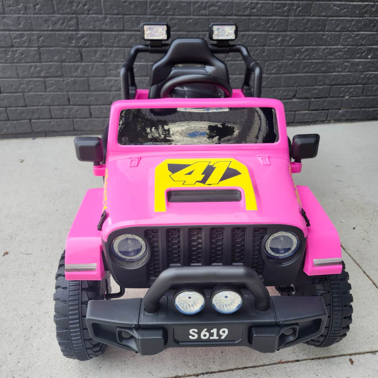 2025 S619 12V Electric Kids Ride On Jeep Wrangler Truck Pink