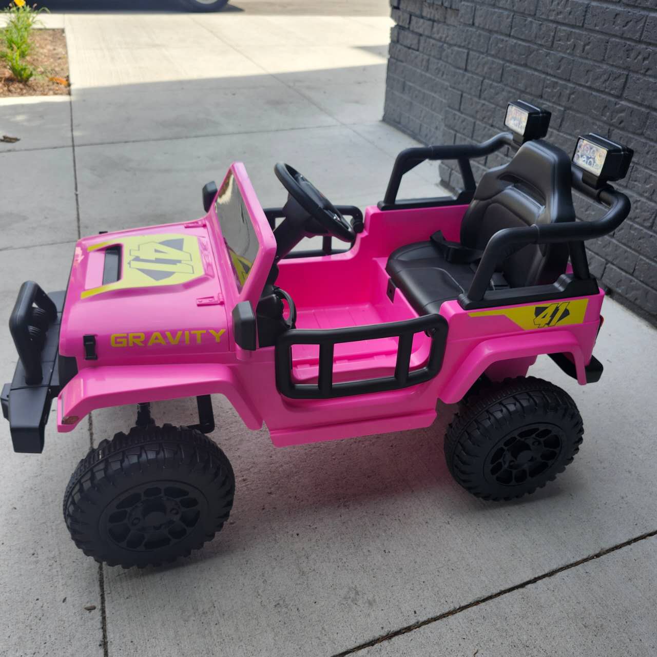 2025 S619 12V Electric Kids Ride On Jeep Wrangler Truck Pink