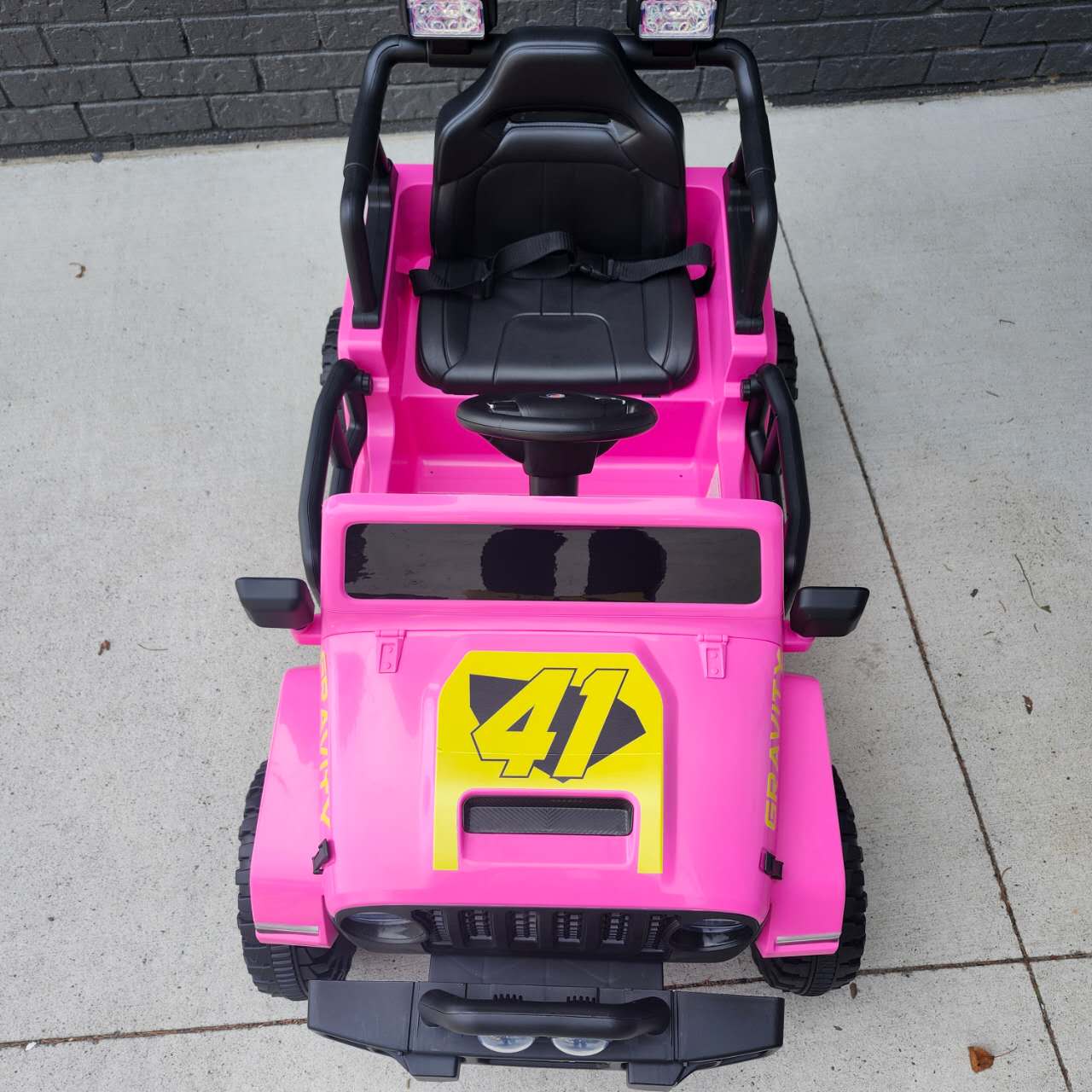 2025 S619 12V Electric Kids Ride On Jeep Wrangler Truck Pink