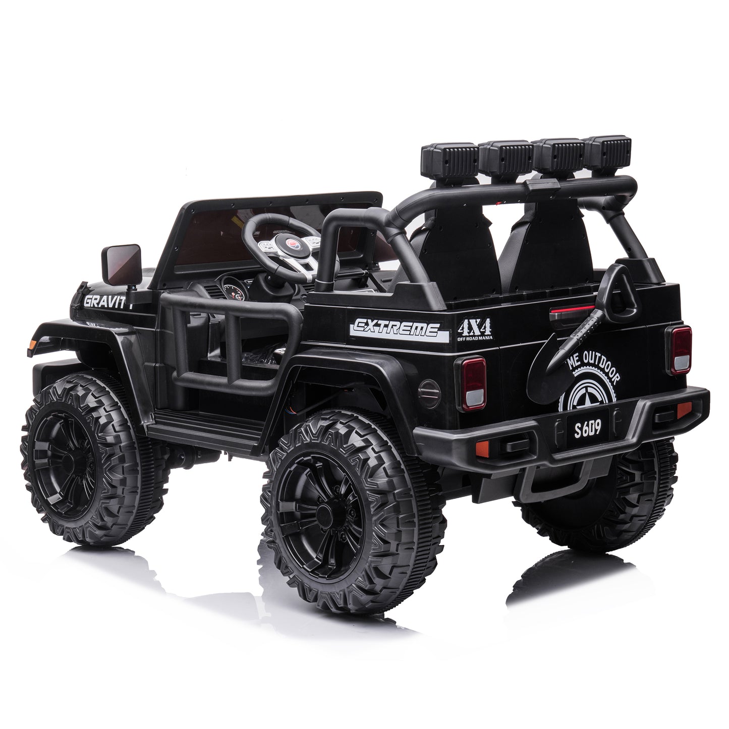 Monster Jeep Truck S609 24V 4x4 Two Seater Electric Kids Ride On Off Road Leather Seat Rubber Wheel (Pre-Order)