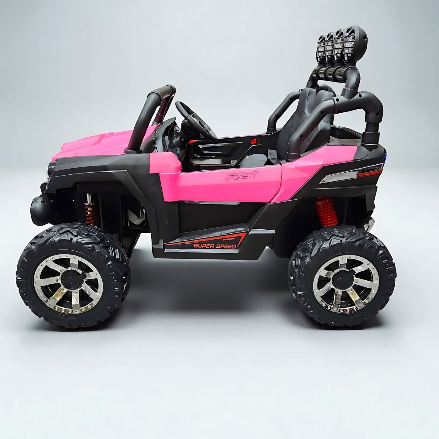 UTV Buggy NEL-903 24V 4×4 Two Seater Off-Road Ride On Car Leather Seat Rubber Wheel Pink