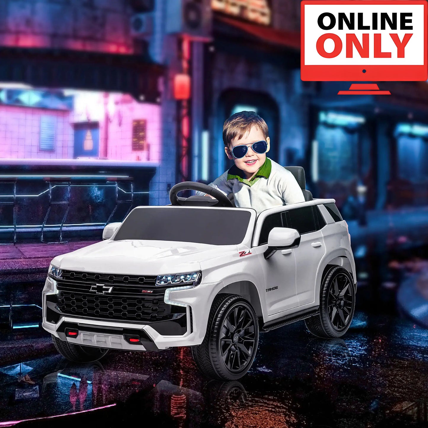 12V ZB237V80 Licensed Chevrolet Tahoe Ride on Car Age 1-4 (Online Order Only)