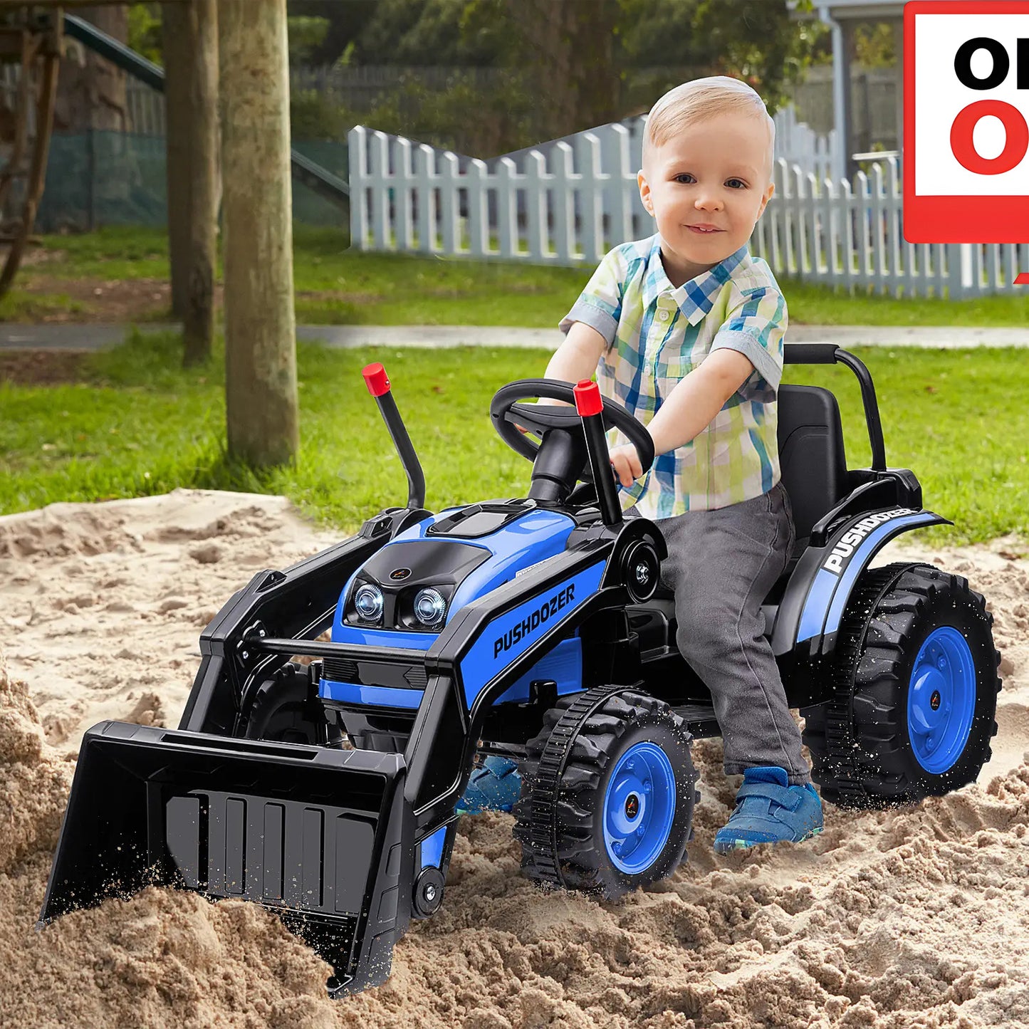 6V ZB167V80 Powered Digger Ride On Excavator Tractor Age 1-4 (Online Order Only)