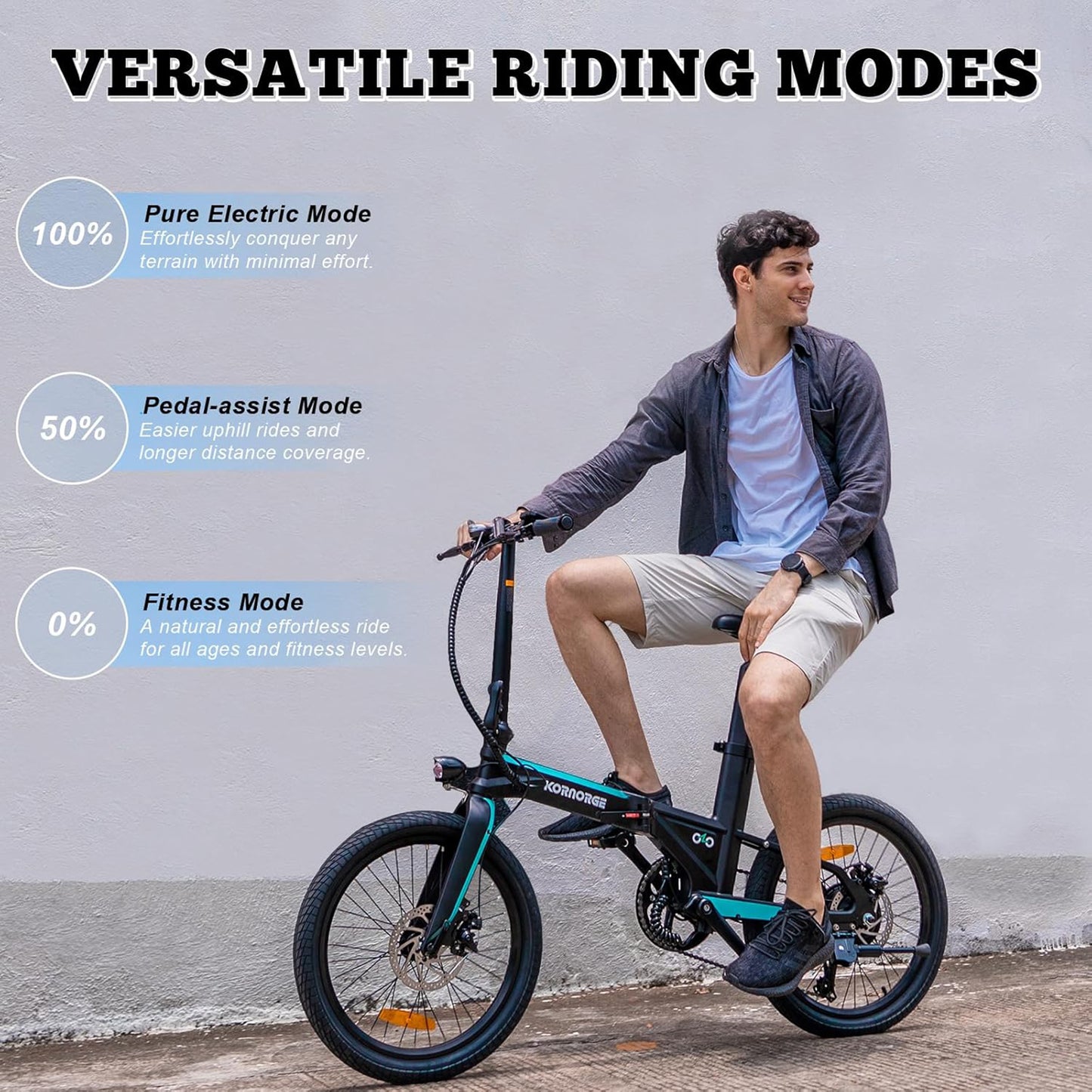 KORNORGE A9 Foldable Electric Bike