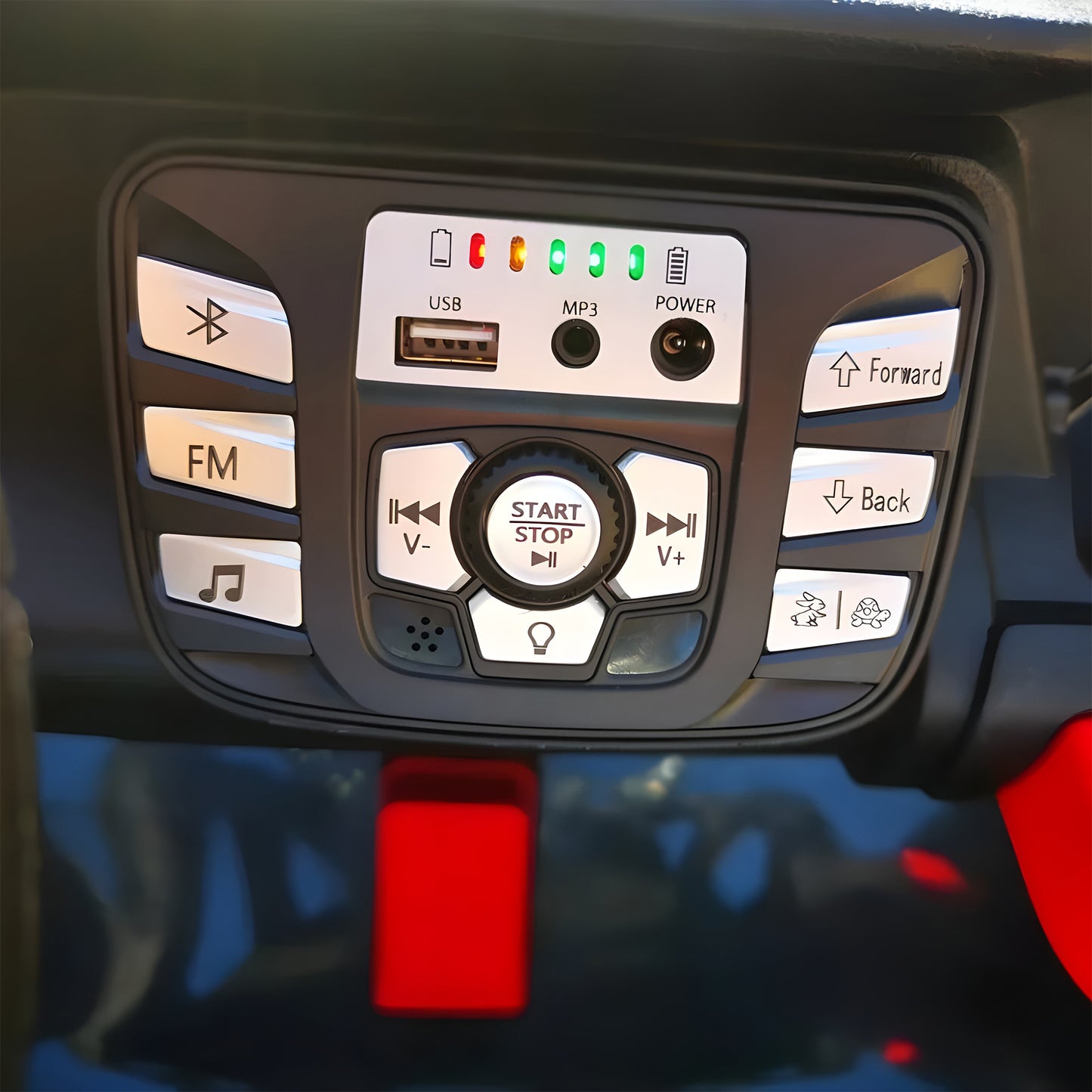 UTV Buggy NEL-903 24V 4×4 Two Seater Off-Road Ride On Car Leather Seat Rubber Wheel Blue