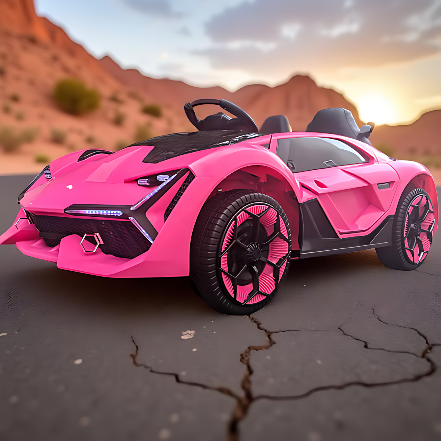2025 Lamborghini Style NEL-603 12V One Seater Kids Ride On Car Pink