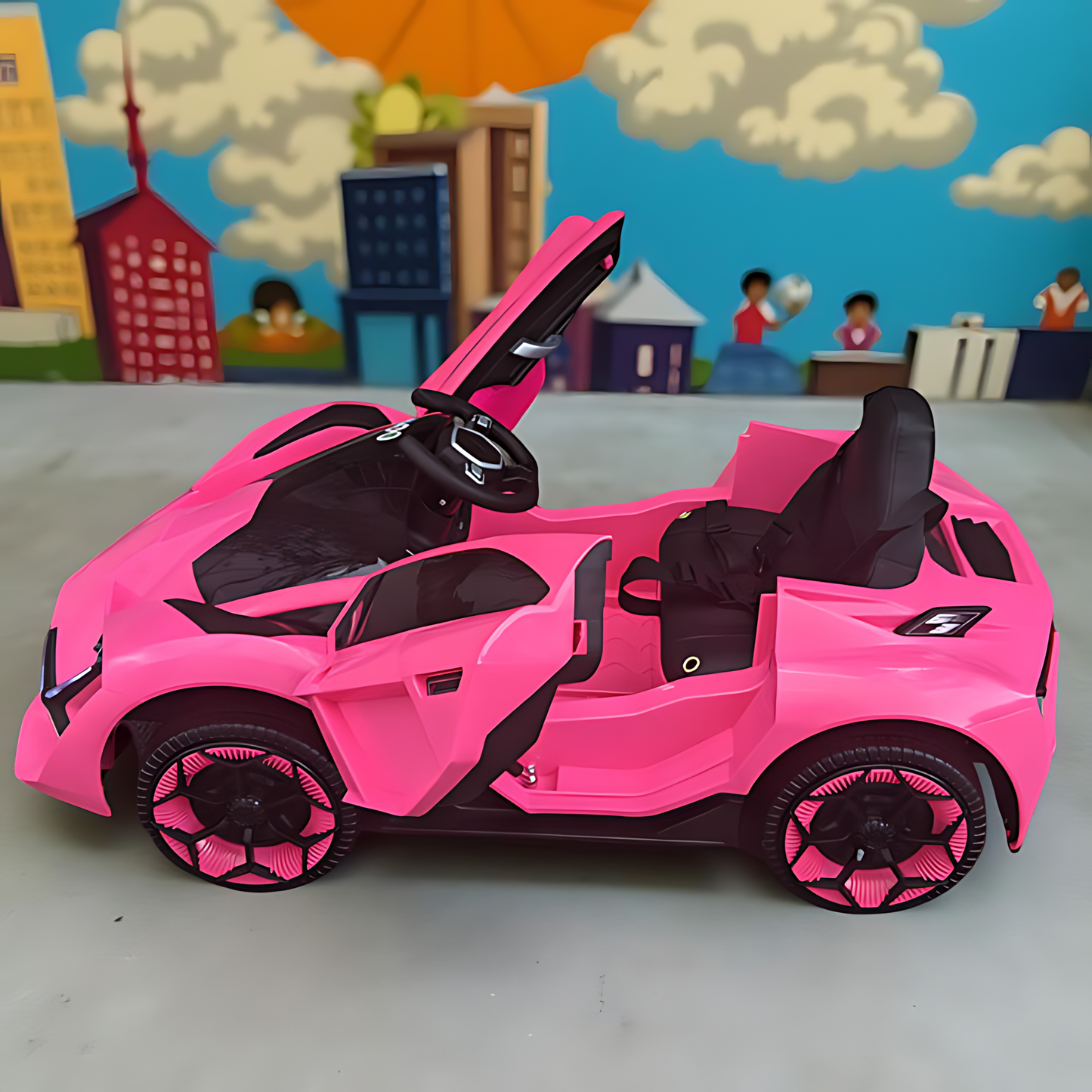 2025 Lamborghini Style NEL-603 12V One Seater Kids Ride On Car Pink