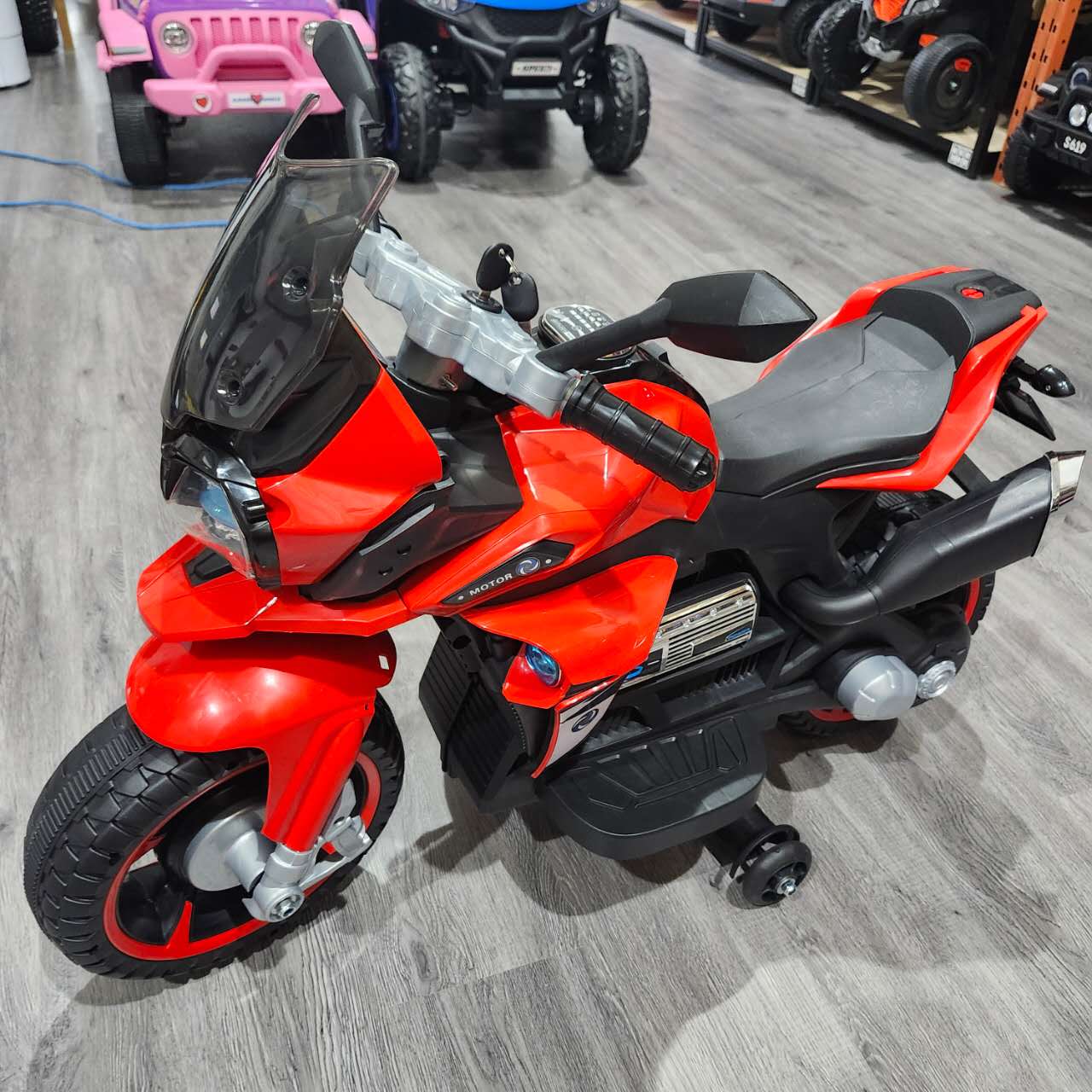 2025 R800 6V Electric Kids Ride On Motorcycle with Training Wheel