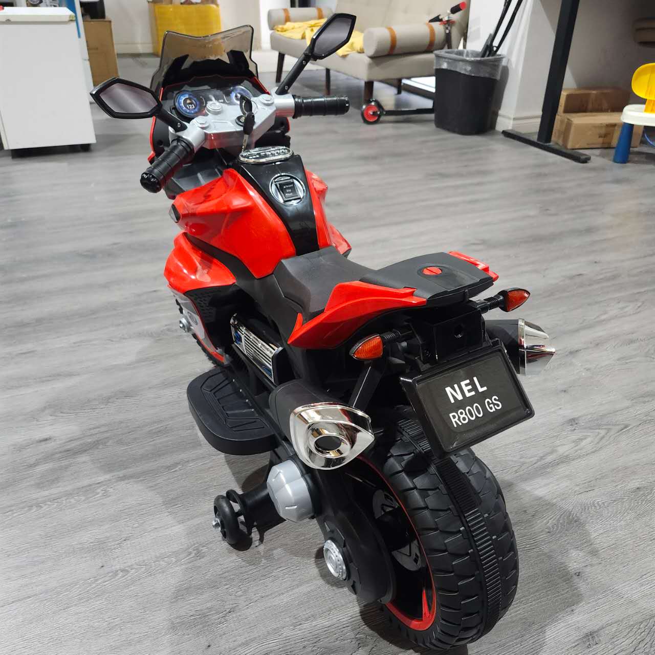 2025 R800 6V Electric Kids Ride On Motorcycle with Training Wheel