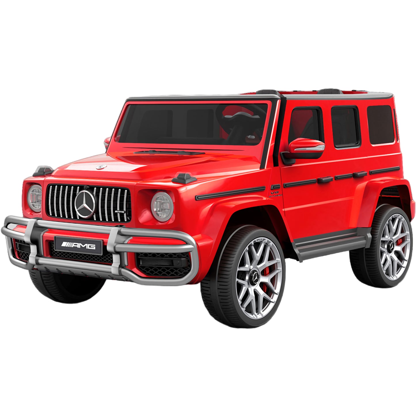 Licensed Mercedes Benz AMG G63 G Wagon S307 24V 4x4 DELUXE Two Seater Kids Ride On Car Leather Seat Rubber Wheel Red