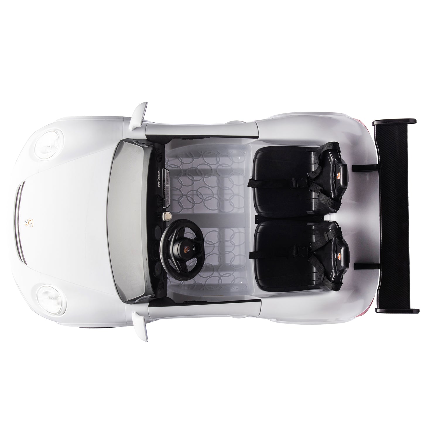 Licensed RUF CTR3 S322 24V 4x4 Two Seater Ride on Car Leather Seat Rubber Wheel White