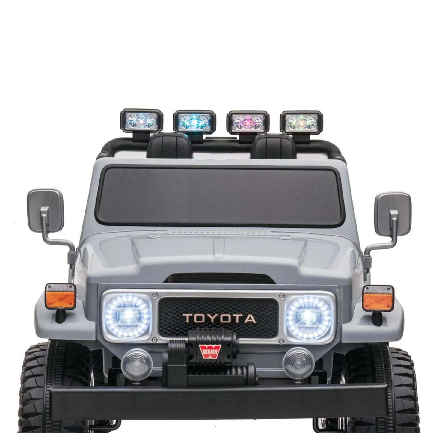 Licensed Toyota Fj-40 S316 24V 4x4 DELUXE Two Seater Ride on Car Leather Seat Rubber Wheel Grey