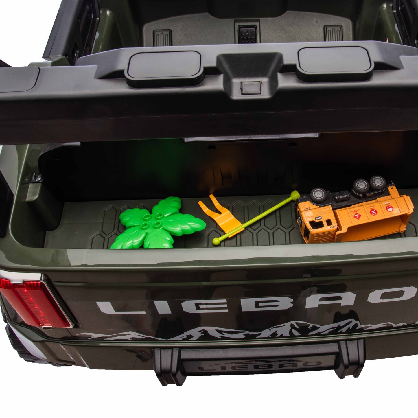 Off-Road Explorer Truck ZB2588 24V 4X4 Kids Ride On Car Leather Seat Rubber Wheel Green
