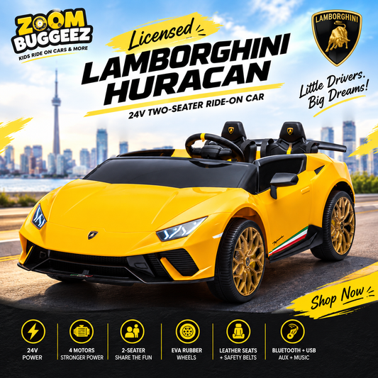 Licensed Lamborghini Huracan 24V Kids Ride-On Car – Luxury Style for Little Drivers