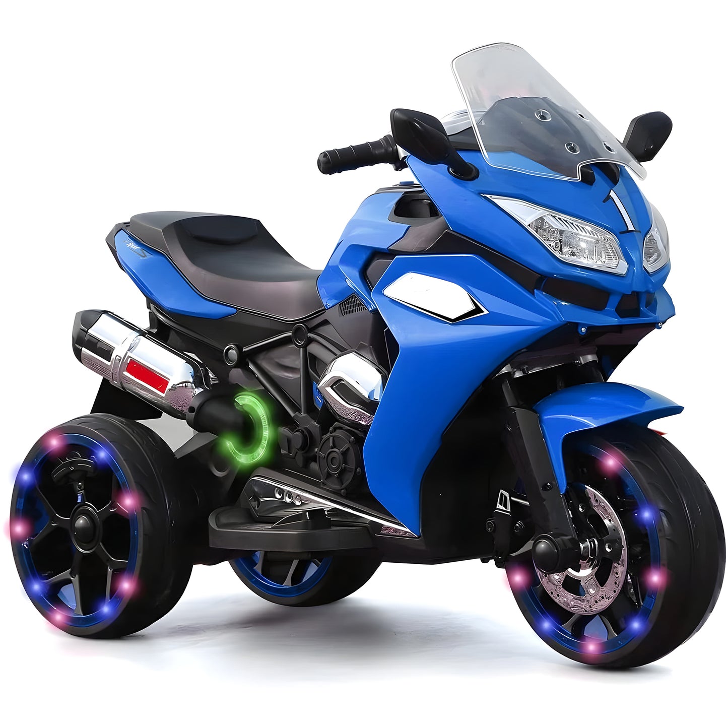 2025 R1200 6V 3 Wheel Electric Kids Ride On  Motorcycle Blue