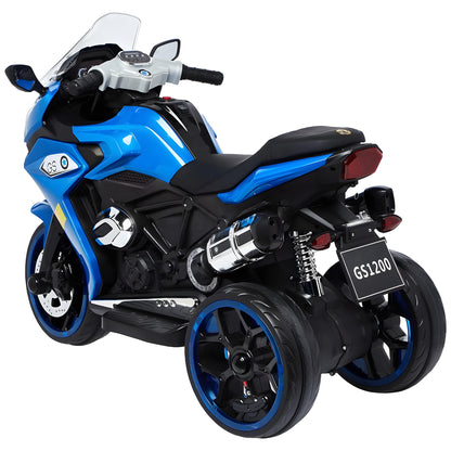 2025 R1200 6V 3 Wheel Electric Kids Ride On  Motorcycle Blue