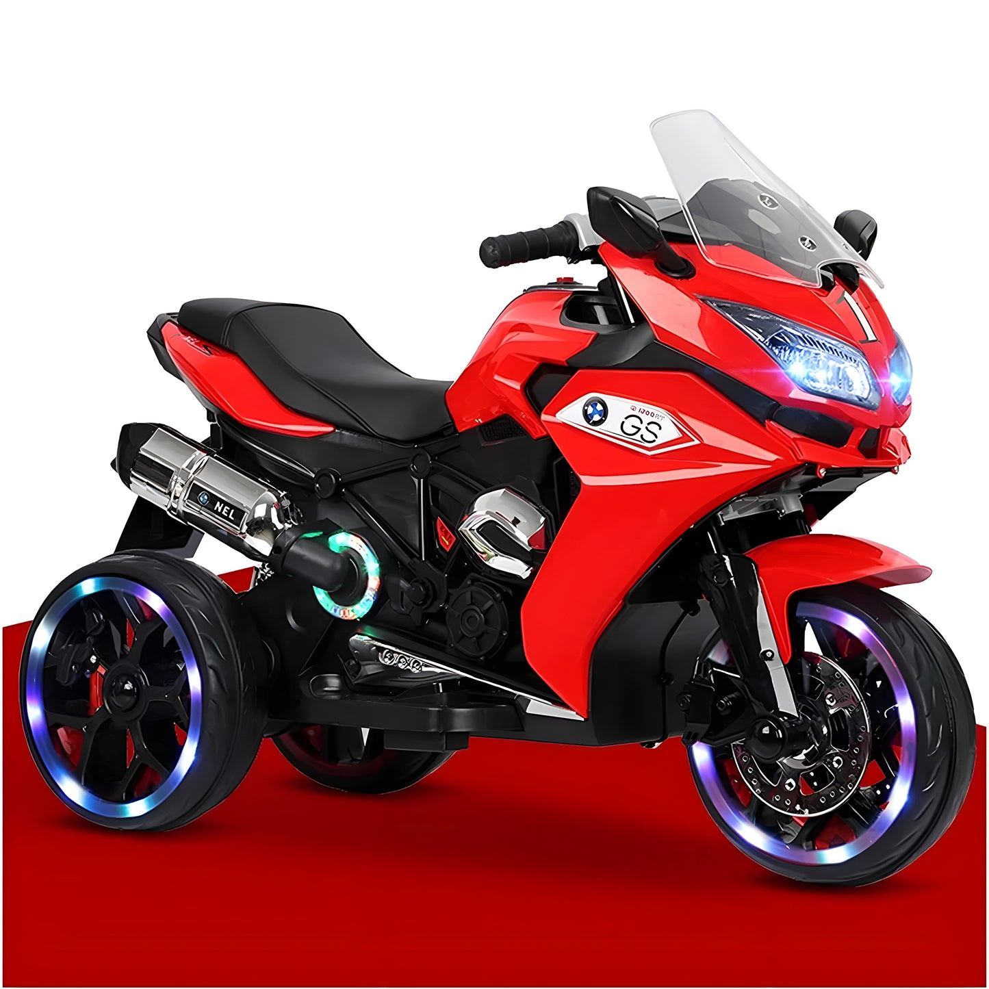 2025 R1200 6V 3 Wheel Electric Kids Ride On  Motorcycle Red(Pre-Order)
