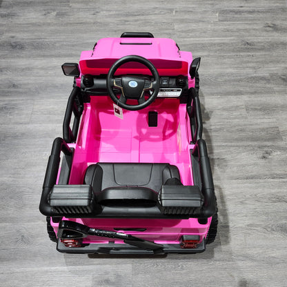 2025 S619 12V Electric Kids Ride On Jeep Wrangler Truck Pink
