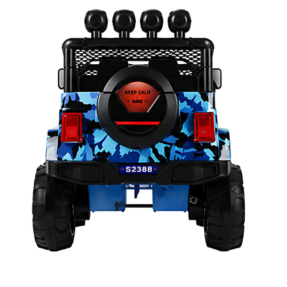 Jeep Wrangler Truck S2388 12V Electric Kids Ride On Car CamoFlage Blue