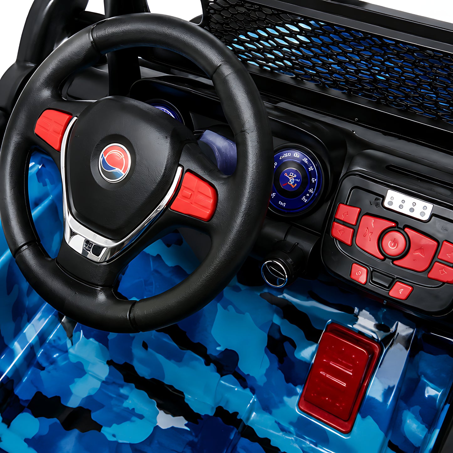 Jeep Wrangler Truck S2388 12V Electric Kids Ride On Car CamoFlage Blue