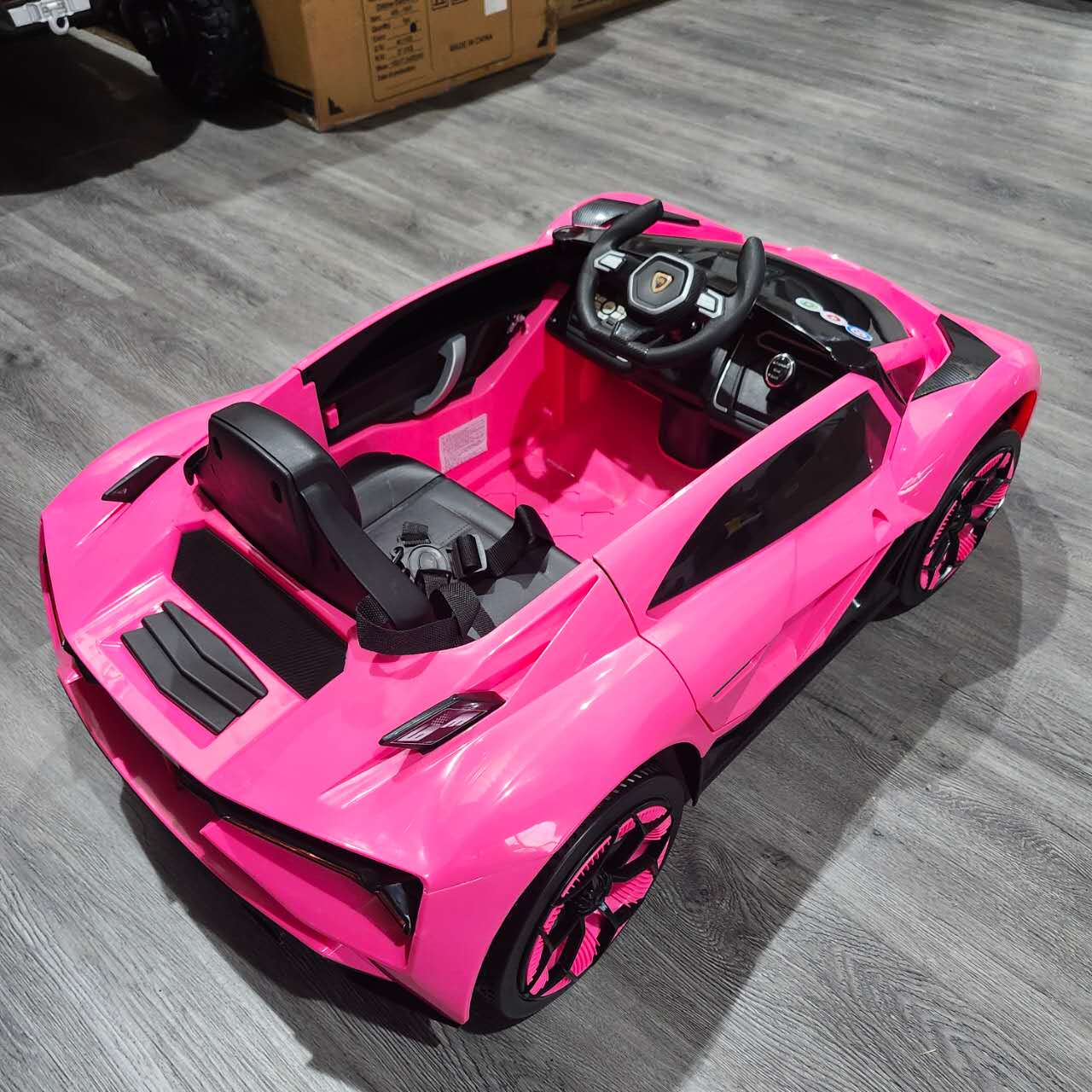 2025 Lamborghini Style NEL-603 12V One Seater Kids Ride On Car Pink