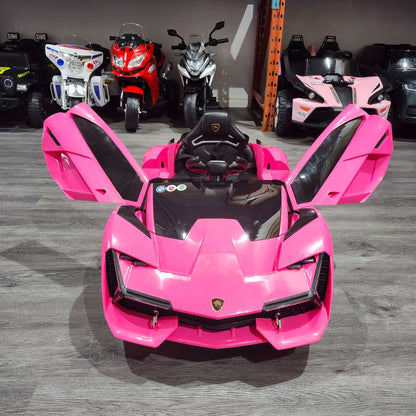 2025 Lamborghini Style NEL-603 12V One Seater Kids Ride On Car Pink