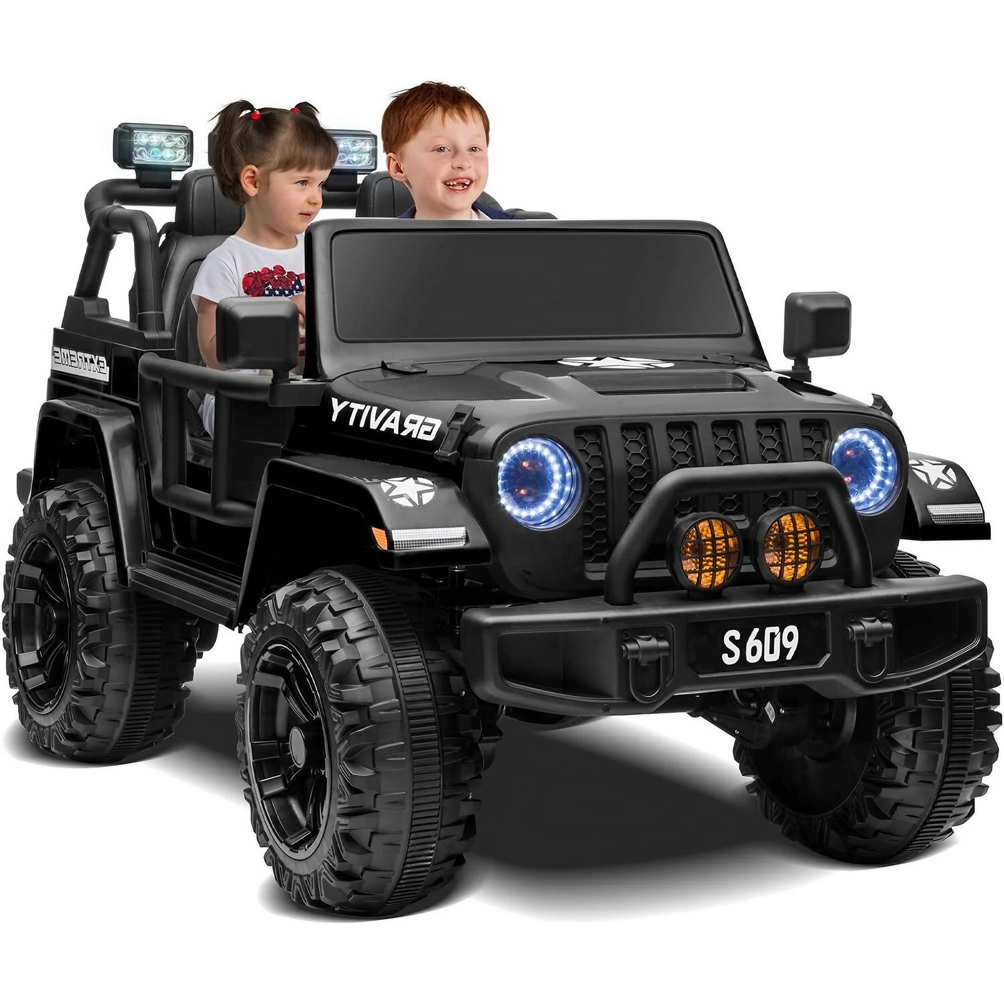2025 S609 24V Two Seater Electric Kids Ride On Off Road Monster Jeep Truck