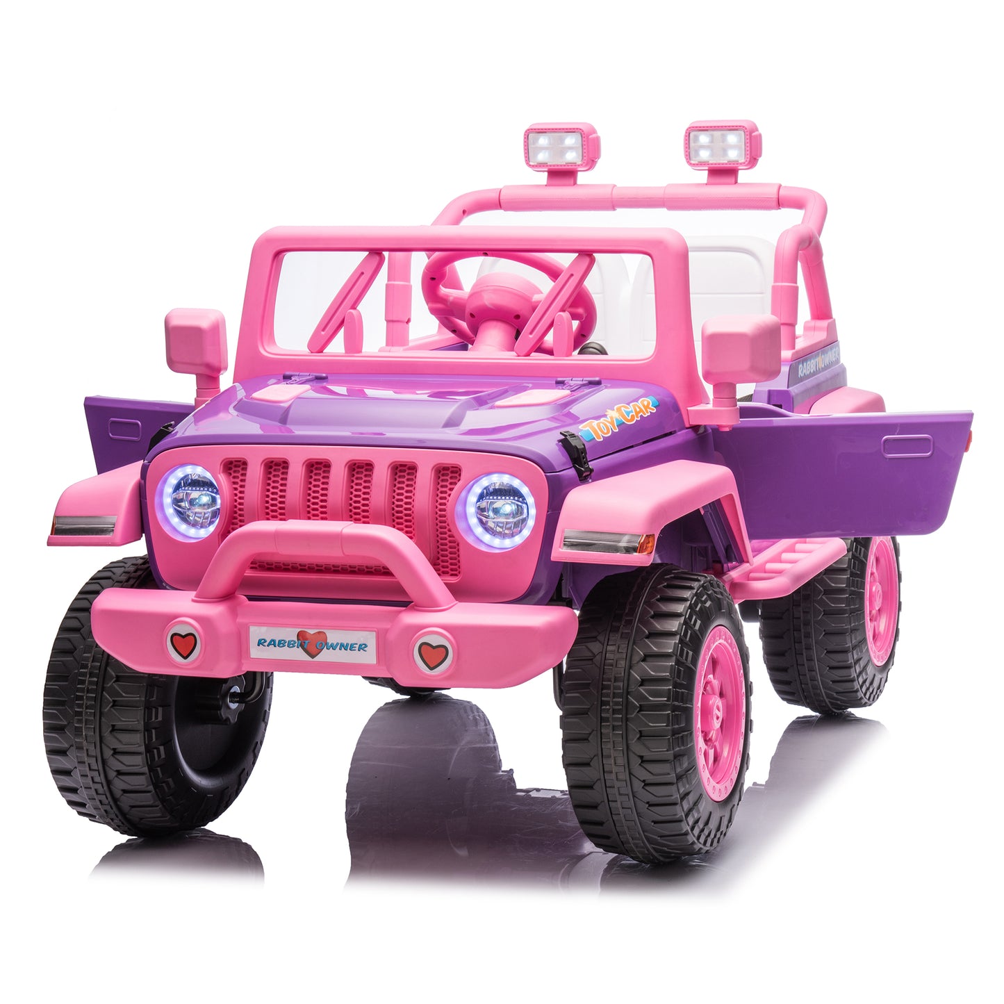 2025 NEL-617 12V Electric Kids Ride On Truck Jeep Style Pink