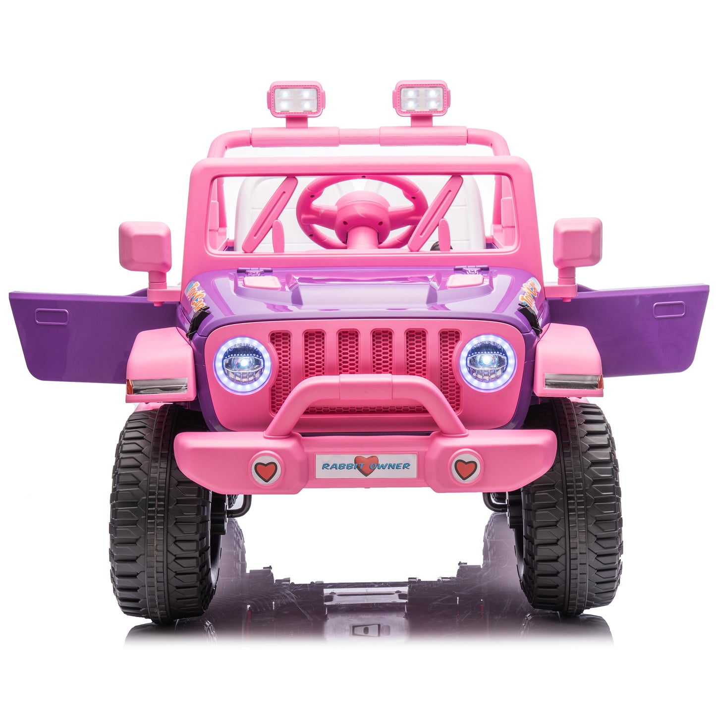 2025 NEL-617 12V Electric Kids Ride On Truck Jeep Style Pink