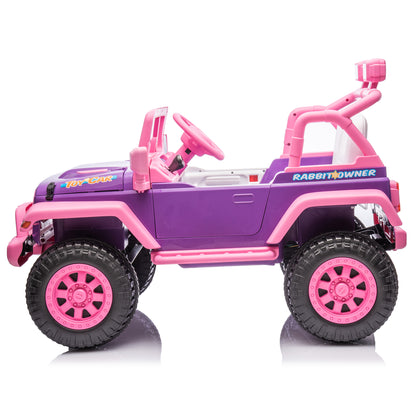 2025 NEL-617 12V Electric Kids Ride On Truck Jeep Style Pink