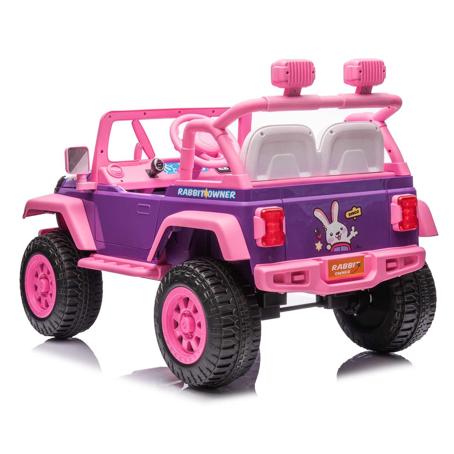 2025 NEL-617 12V Electric Kids Ride On Truck Jeep Style Pink