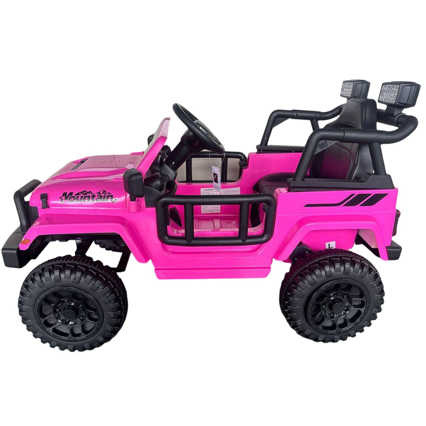 2025 S619 12V Electric Kids Ride On Jeep Wrangler Truck Pink