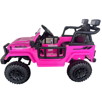 2025 S619 12V Electric Kids Ride On Jeep Wrangler Truck Pink