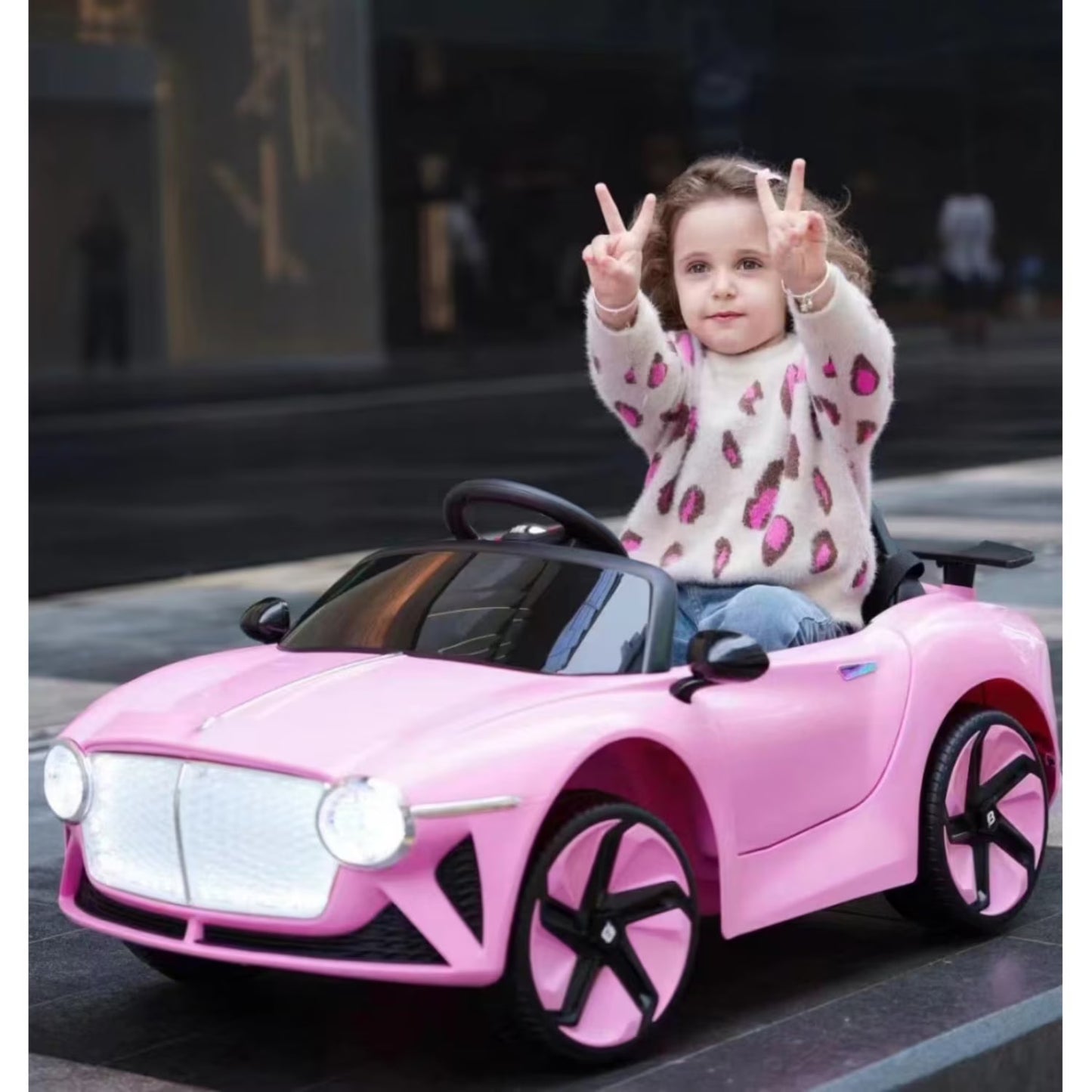 Bentley Style 12V NEL-6688  Kids Ride On Car Pink