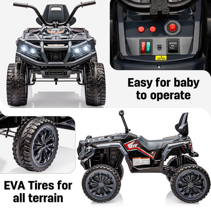 ATV UU01 24V Off-Road Kids Ride On ATV Black