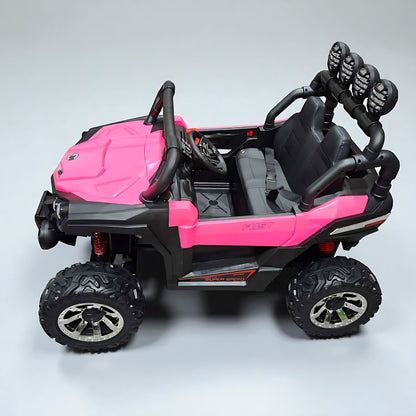 UTV Buggy NEL-903 24V 4×4 Two Seater Off-Road Ride On Car Leather Seat Rubber Wheel Pink