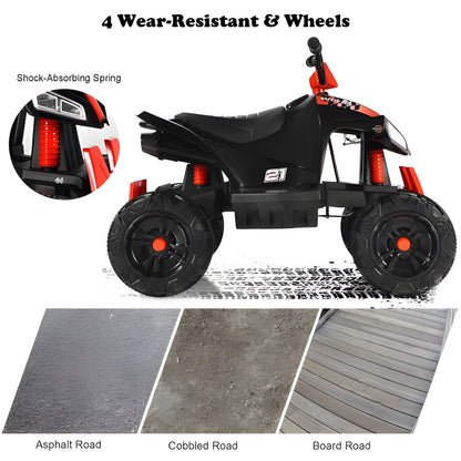 2025 S2888 24V Off-Road 4×4 Kids Ride On ATV Black