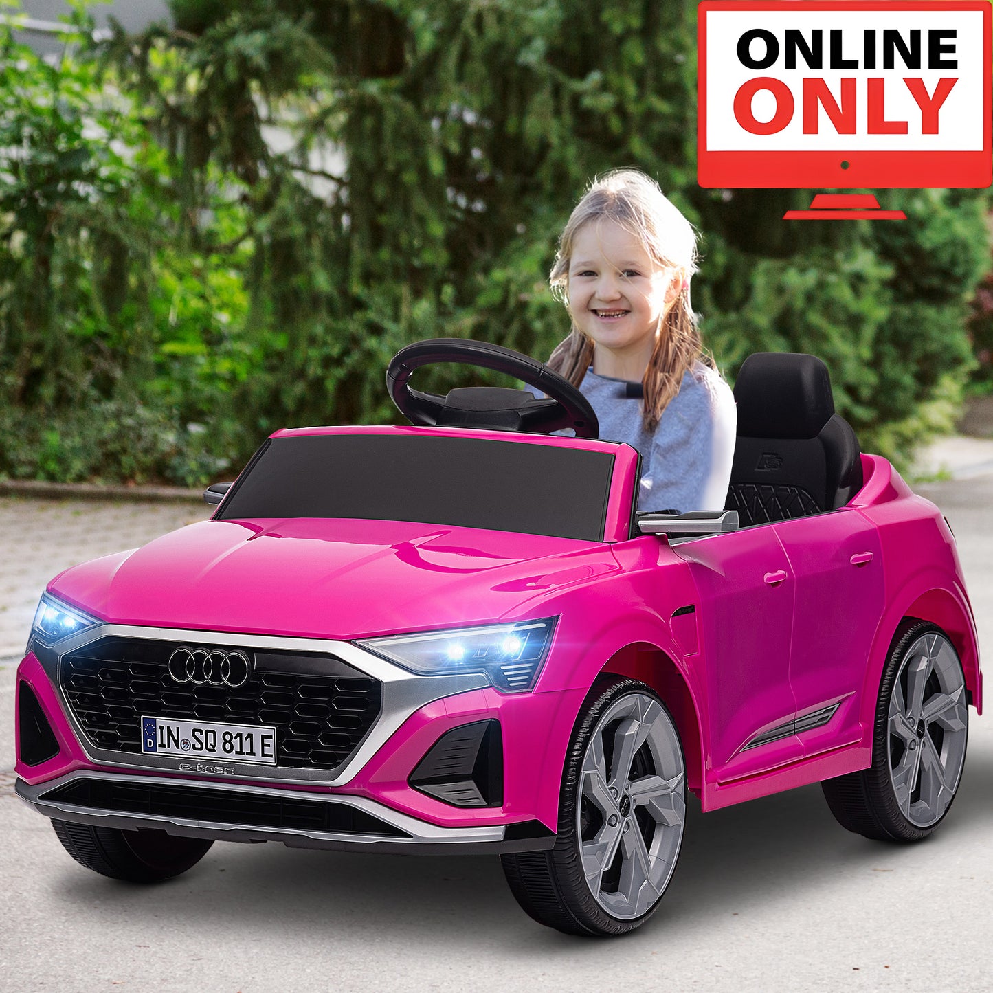 12V ZB363V80 Licensed Audi Q8 Etron Sportback Ride on Car Age 1-4 (Online Order Only)