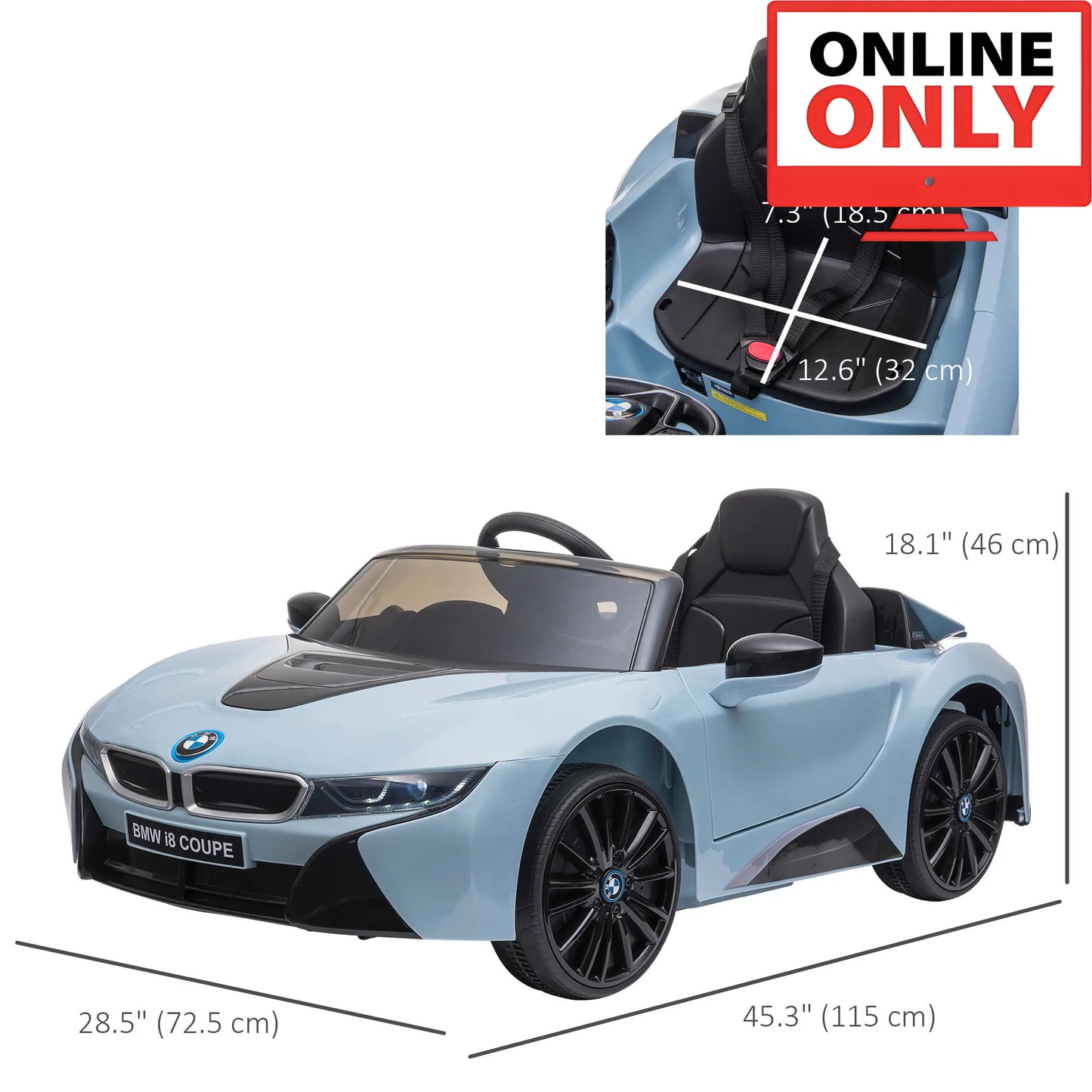 6V ZB118V80 BMW I8 Coupe Kids Electric Ride On Car Age 1-4 (Online Order Only)