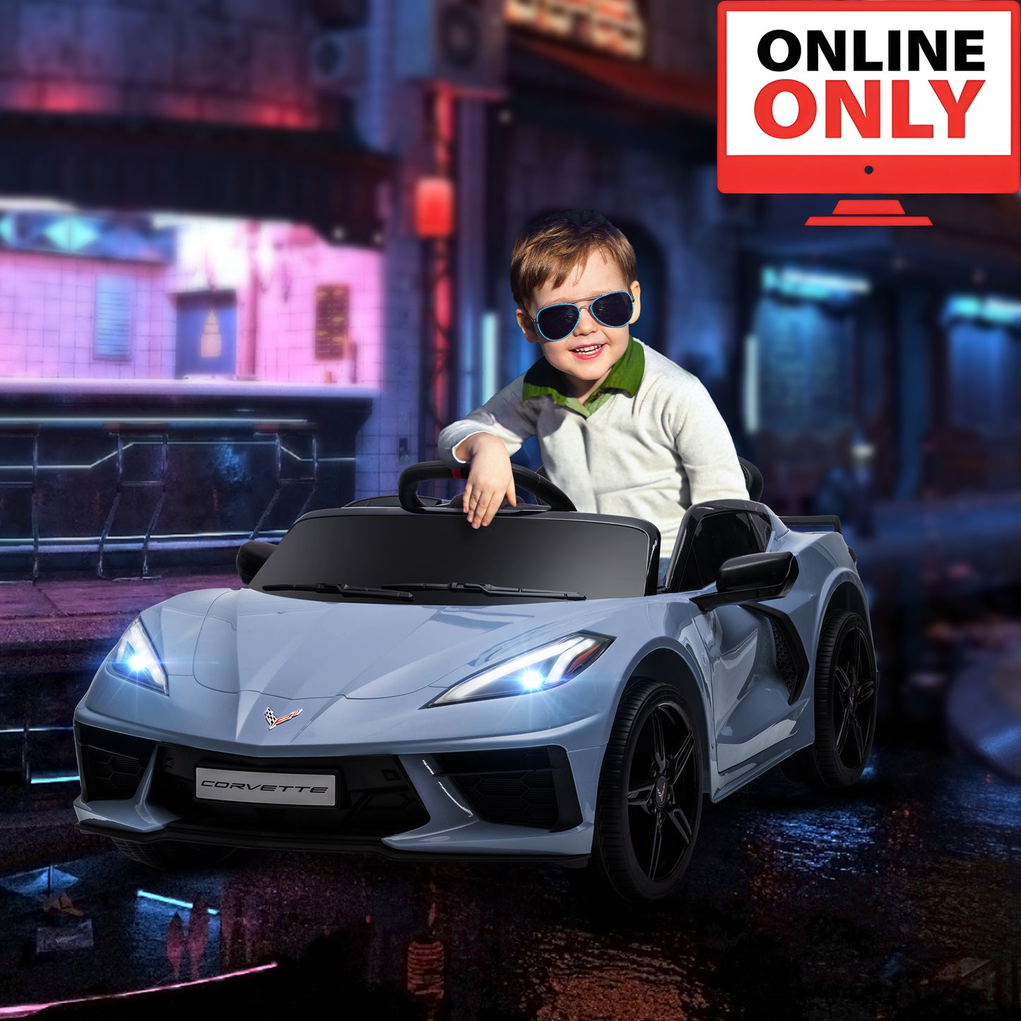 12V ZB315V80 Licensed Chevrolet Corvette Ride on Car Age 1-4 (Online Order Only)
