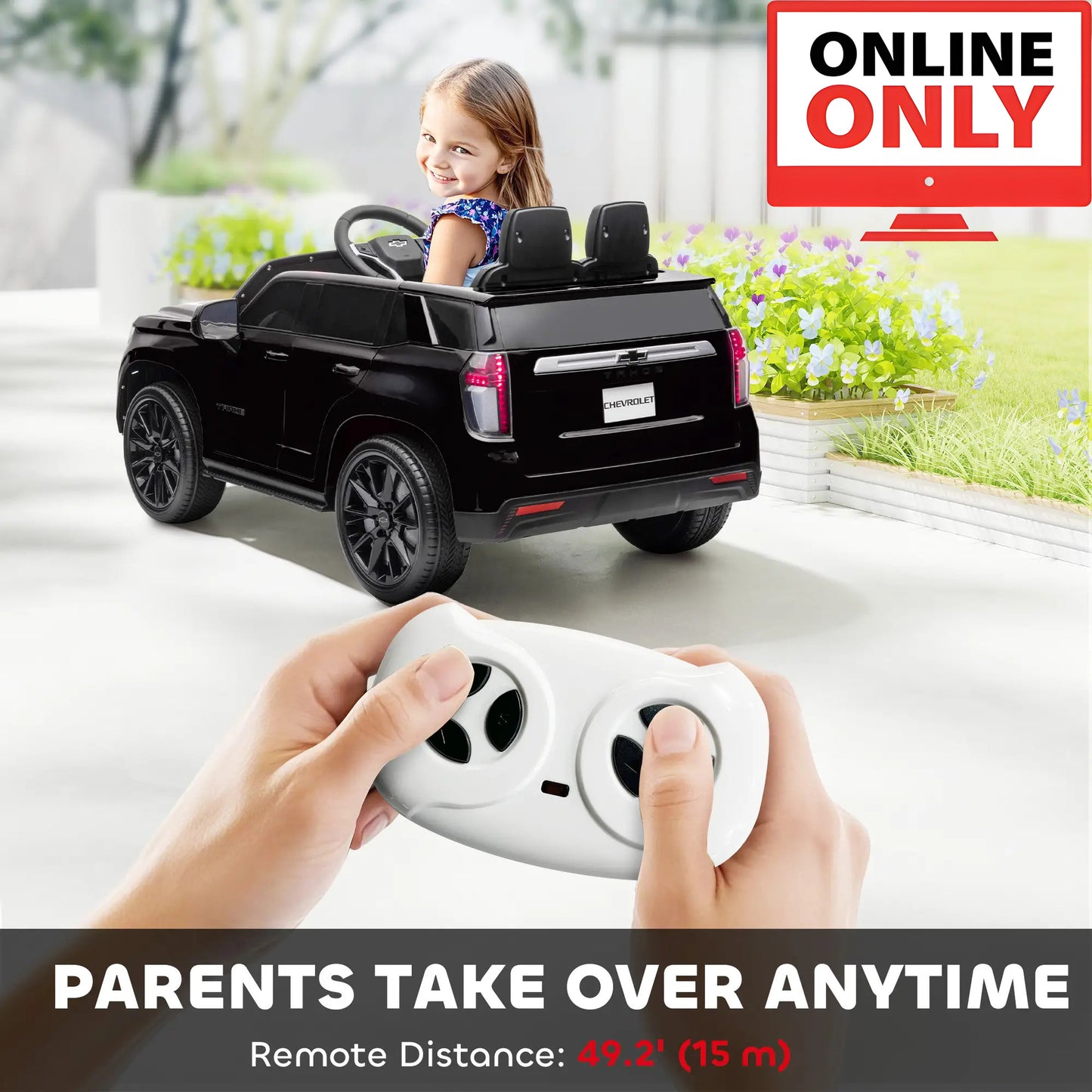12V ZB237V80 Licensed Chevrolet Tahoe Ride on Car Age 1-4 (Online Order Only)