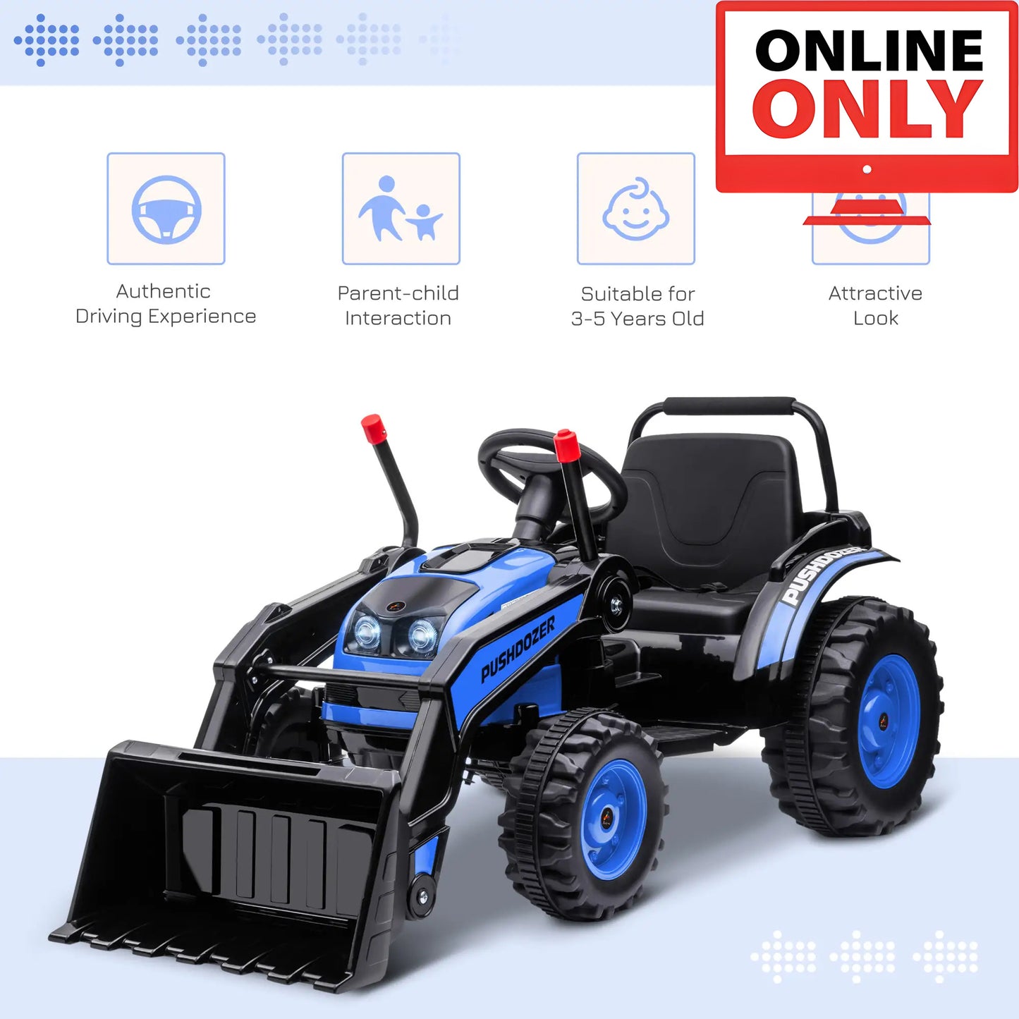 6V ZB167V80 Powered Digger Ride On Excavator Tractor Age 1-4 (Online Order Only)