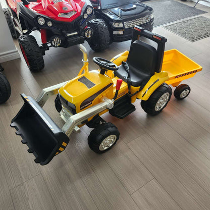 Excavator Digger S617 12V Kids Ride On Tractor with Detachable Trailer