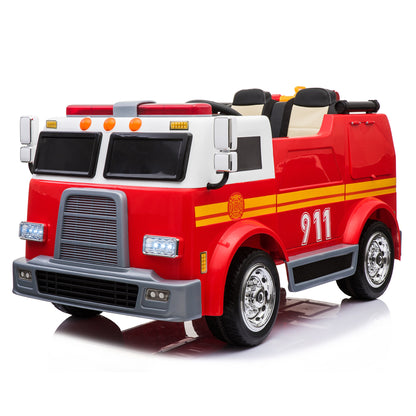 Fire Truck ZB911 24V Two Seater Ride on Car Leather Seat Rubber Wheel