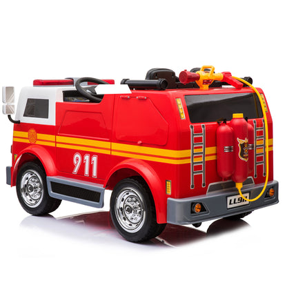 Fire Truck ZB911 24V Two Seater Ride on Car Leather Seat Rubber Wheel
