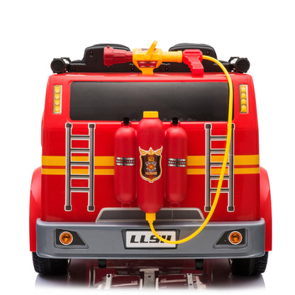 Fire Truck ZB911 24V Two Seater Ride on Car Leather Seat Rubber Wheel
