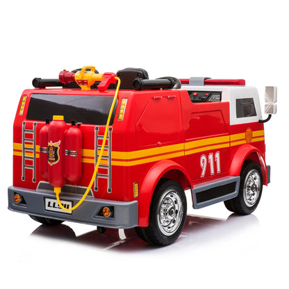 Fire Truck ZB911 24V Two Seater Ride on Car Leather Seat Rubber Wheel