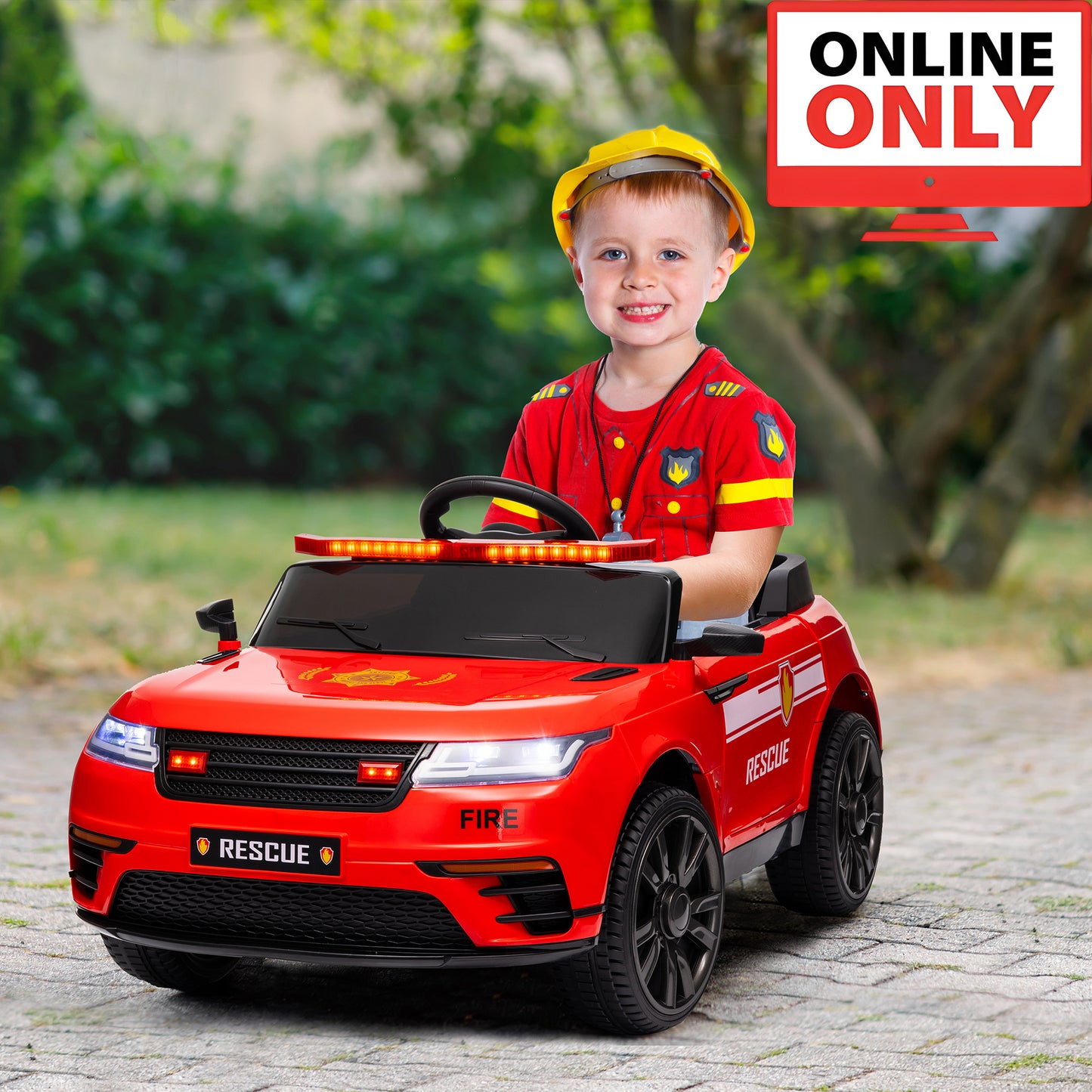 12V ZB359V80 Kids Ride On Fire Truck Age 1-4 (Online Order Only)